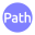 video-4-words-path-text-button-blue-circle-825_256.png