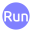 video-4-words-run-text-button-blue-circle-573_256.png